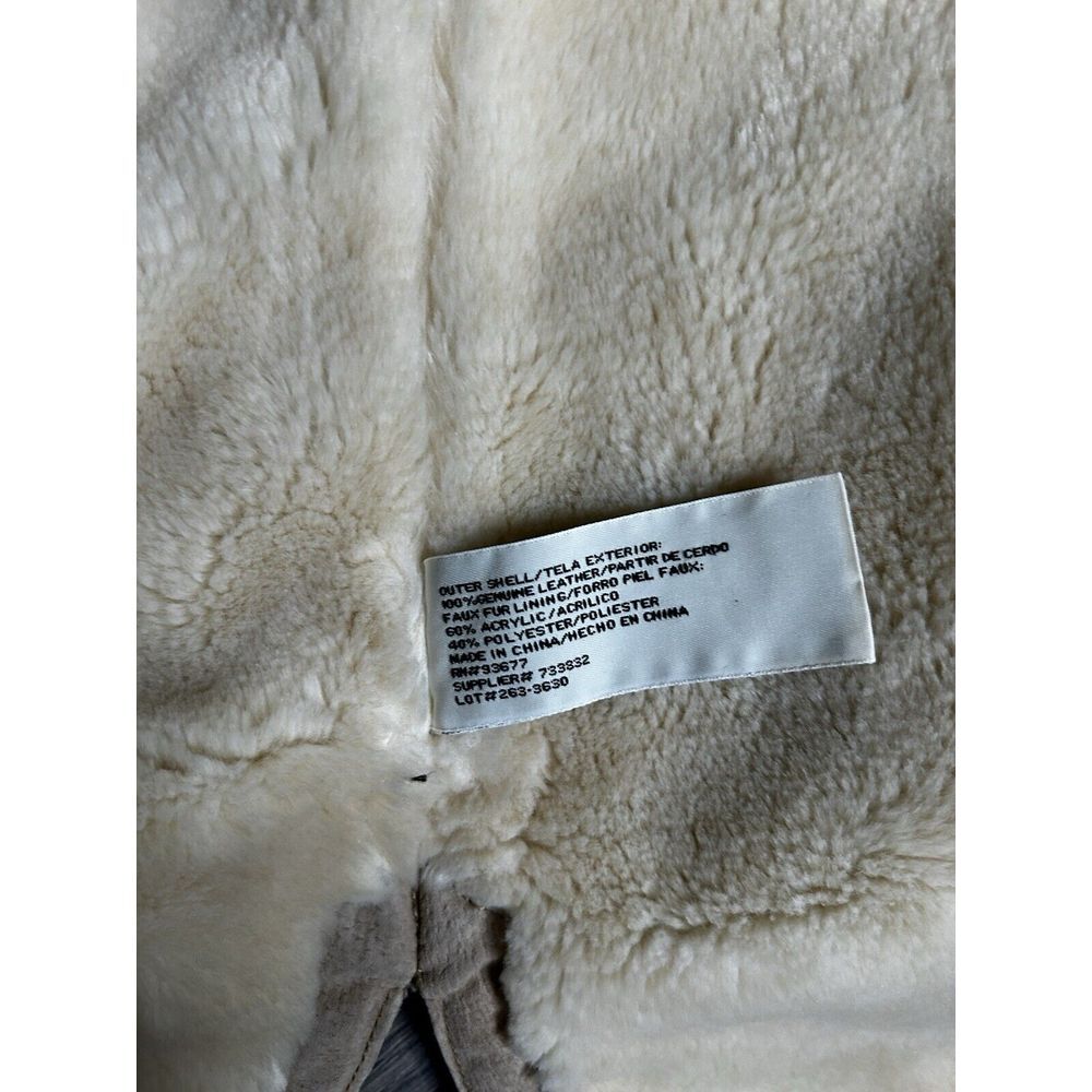 St. John's Bay Washable Size Large Suede Jacket With Faux Fur Lining & Hood Sz L - Picture 7 of 8